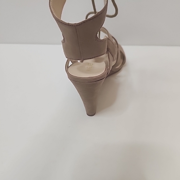 Nine West Women's Tan Beige Pasa Suede Lace Up Wedge Sandals Size 9 - Picture 7 of 16